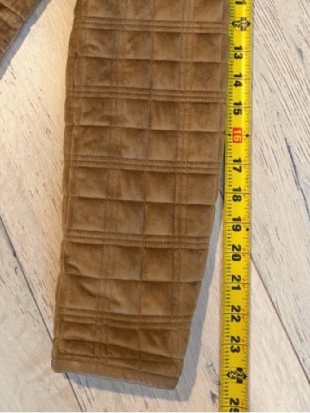 Tweeds Quilted Faux Suede Vintage Jacket M Tan Camel Equestrian Barn Coat Pocket - Picture 10 of 16